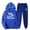 Blue, variant on USSUMA Sweatsuits Hoodies Womens Long Sleeved Pullover Sweatpant Outfits Pocket Drawstring Print Tracksuit Stretch Waist Leisure Jogger Sets Oversized Fitness Workout Fall Suit