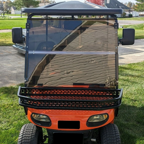For 2014 & Up EZGO TXT Golf Cart - Fold Down Tinted Windshield Windscreen | Universal Fit Replacement Part | Durable Polycarbonate Material