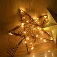 thumbnail image 3 of Christmas Rattan Natural Star Tree Topper, No Remote, Xmas Star Tree Topper Lighted for Christmas Tree Decorations, 3 of 5