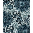 thumbnail image 3 of Transitional 4x6 Area Rug (3'11'' x 5'3'') Floral Cream, Navy Indoor Rectangle Easy to Clean, 3 of 10