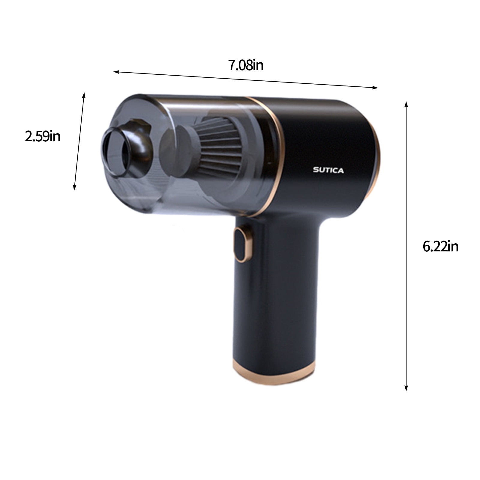Bdday Mini Vacuum, Wireless Handheld Car Vacuum Cleaner Rechargeable, 9000pa Strong Suction, Dust Buster & Air Blower & Hand Pump, Dry Use for Car, Keyboard, Inflate/Deflate Swim Ring