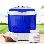 10LBS Portable Mini Washing Machine with Twin Tub Electric Compact Washer Portable Washer for Compact Laundry, Small Semi-Automatic Compact Washing Machine