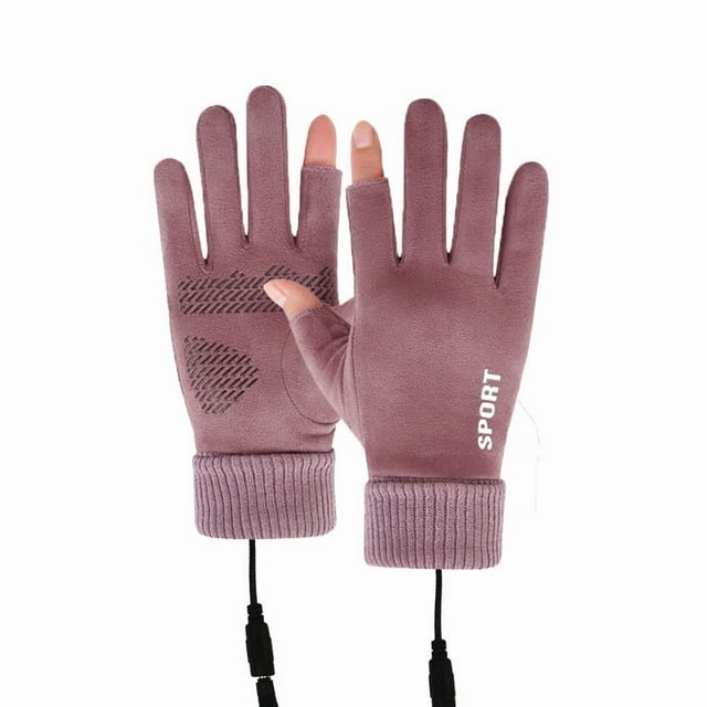LSLJS Gants de Cyclisme Extérieurs Gants Chauffants USB Plus Velours Chauds Gants de Cyclisme Charge Conduite Couvertures Non Fonctionnelles