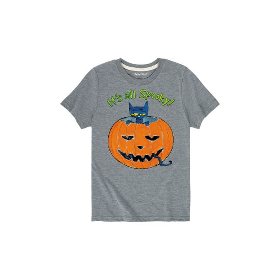 Pete The Cat - It's All Spooky - Youth Short Sleeve Graphic T-Shirt