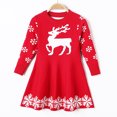 thumbnail image 2 of Beautyzll Robe Pull de Noël pour Enfants Filles Cadeaux de Noël Robe Pull Tricotée Renne Manches Longues Robe Pull Princesse 2-7 Ans, 2 of 8