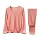 thumbnail image 1 of Conjunto de jersey y pantalones de talla grande para mujer: ropa de estar por casa de punto para otoño-invierno que aumenta la calidez, con forro polar, 1 of 6