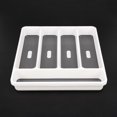 thumbnail image 2 of Gray Silverware Tray Fork Collection Container 5 Compartments Soft-grip Lining Plastic Cutlery Sto Banmo, 2 of 4