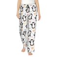 thumbnail image 2 of Lsque Colorful Hearts Penguin Print Women's Pajama Pants, Lounge Pant - Comfortable Home Wear,Elastic Waistband, Stylish Design-Small, 2 of 9