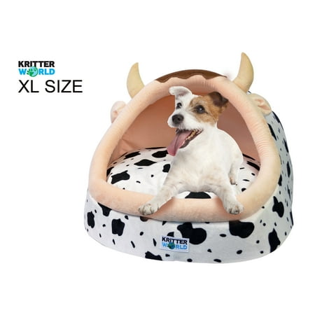 Kritterworld Cute Plush Pet Bed Cave Igloo Slipper Shape Kitten
