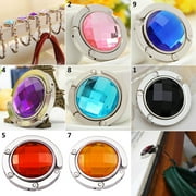 Purse Hooks For Tables 12queen Foldable Handbag Purse Hanger Convenient Table Hook Hang Round Rhinestone Holder