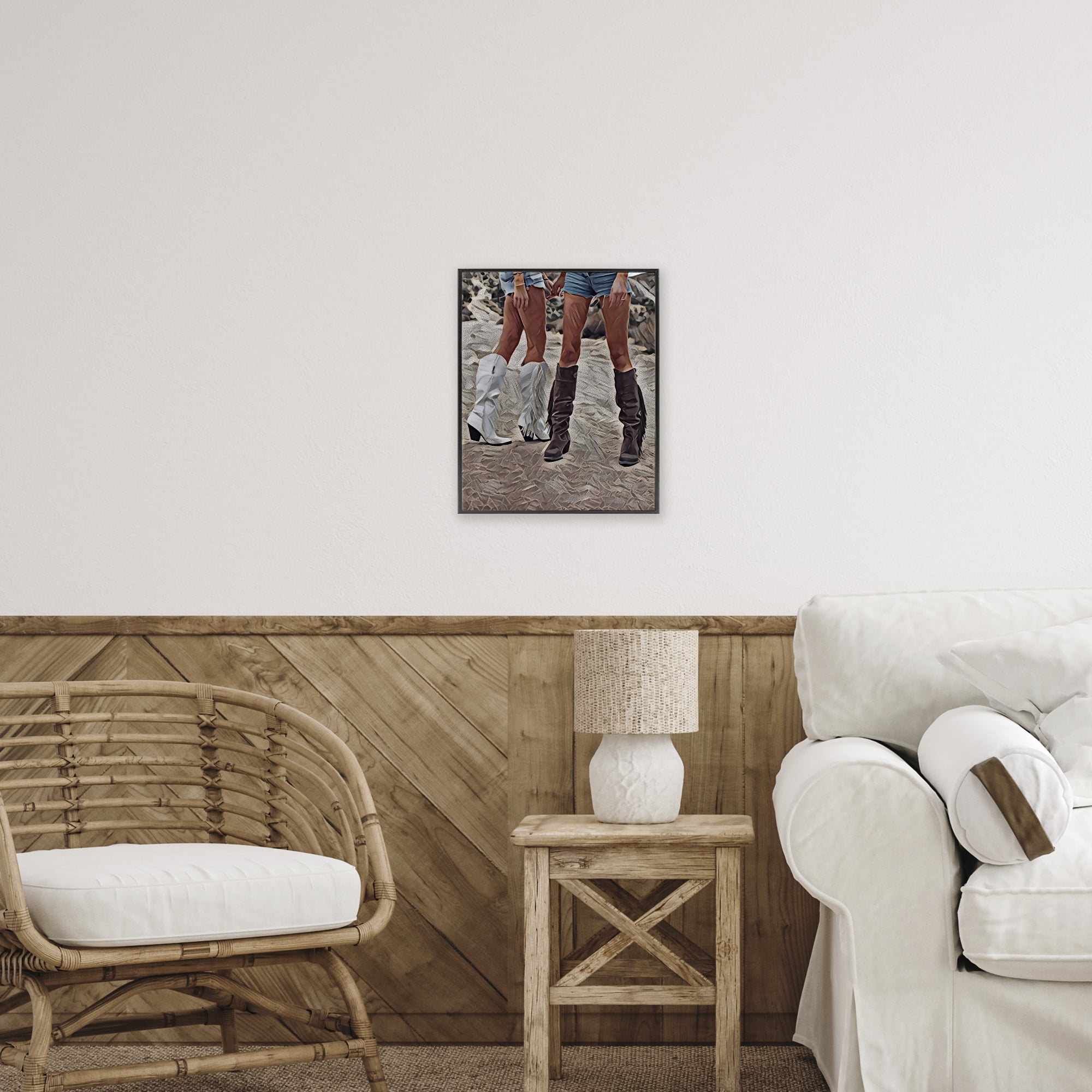 Rodeo Girls Friendship Black Framed Giclee Art, design by Jesse Keith