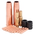 thumbnail image 1 of MIG Welding  Accessory Kit, 16Pcs 2 Adjustable Gas Nozzle MIG Welding  Kit Brass 2 Diffuser 2 Adapter  for Industrial Use, 1 of 7