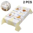 thumbnail image 2 of Mantel de PVC impermeable a prueba de aceite, resistente a las manchas, lavable, rectangular o cuadrado, para interiores y exteriores, 2 uds. Ormromra XWJ-A0095-3, 2 of 7