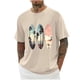 thumbnail image 1 of Camisas de Manga Larga para Hombres Imprimir Casual Cuello Redondo Blusa de Manga Corta, Camisas de Lino para Hombres, 1 of 8