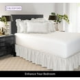 thumbnail image 2 of Ruffled Bed Skirt (King, White) 14 inch Drop Dust Ruffle with Platform, Poly/Cotton Fabric, Available in All Bed Sizes and 14 Colors - Blissford, 2 of 6