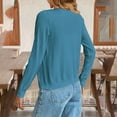 thumbnail image 4 of Yigetop Cardigans for Women Trendy Women's V Neck Button Knit Cardigan Sweater Jacket Cardigan Lightweight Sweaters for Women Blue M, 4 of 6