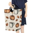 thumbnail image 4 of Yayeee Freestanding Laundry Hamper with Handle Collapsible Large Storage Basket for Clothes, Fall Leaves, 4 of 7