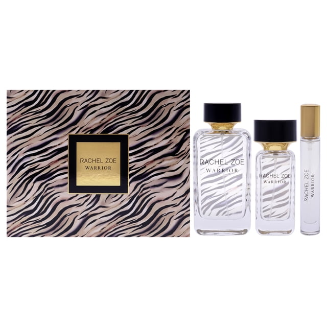 Warrior de Rachel Zoe para mujer - Set de regalo de 3 piezas EDP en spray de 3,4 oz, EDP en spray de 1 oz, EDP en spray de 0,34 oz