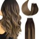 thumbnail image 1 of Lacer Cinta marrón en extensiones de cabello humano Balayage natural Sin costuras Doble cara Pu Trama de piel Pegamento en extensiones de cabello 100% cabello virgen real Ombre Marrón más oscuro a cas, 1 of 1
