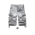 thumbnail image 3 of Dalazy Cargo Shorts Pantalons Décontractés Homme Tenue Fabrication Résistance à l'Usure Polyvalent Intérieur Lavable Commodité Multi Poches Blanc-Gris 31, 3 of 6