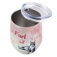 thumbnail image 3 of Every Fart is Love Note Manx Guilty Face Happy Valentine's 12oz Stainless Steel Wine Tumbler Insulated Cup with Lid Cat Lover Kitten Owner Gifts - 01016, 3 of 5
