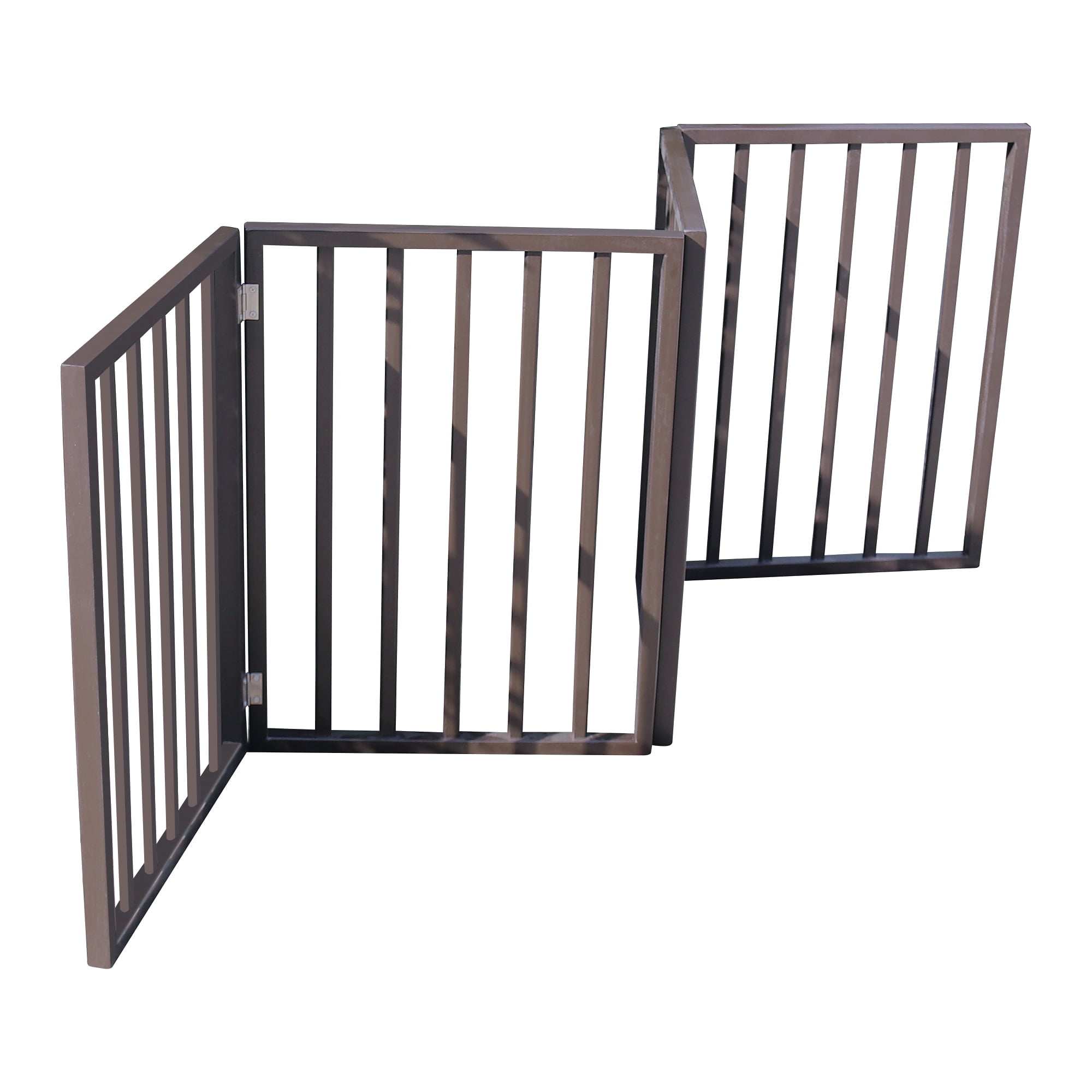 ZephyPaws 73" Baby Gate Extra Wide ,Easy Walk Thru Auto Close Metal Dog Gate for Stair,Doorway,Black