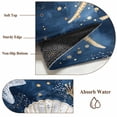 thumbnail image 6 of Round Rugs 3Ft, Coastal Round Area Rug Washable Indoor Throw Carpet, Summer Beach Starfish Shell Sea Coral Navy Blue Small Non Slip Circle Rug for Bedroom Living Room Home Decor Aesthetic, 6 of 8