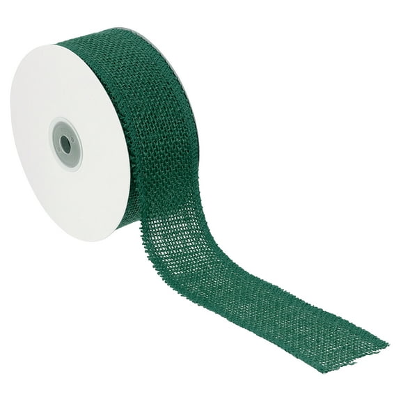 Uxcell 2 Inch Wide 10 Yards Burlap Ribbon, Natural Jute Fabric Crafts Roll Gift Wrapping Green