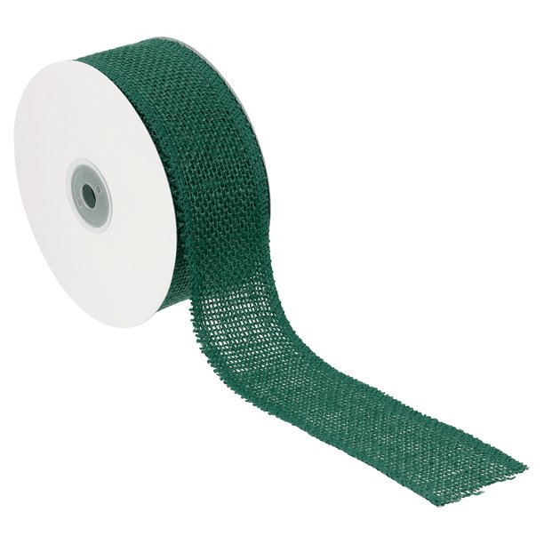 Uxcell Cinta de Yute de 2 Pulgadas de Ancho y 10 Yardas, Rollo de Tela Natural para Manualidades, Envoltura de Regalos Verde