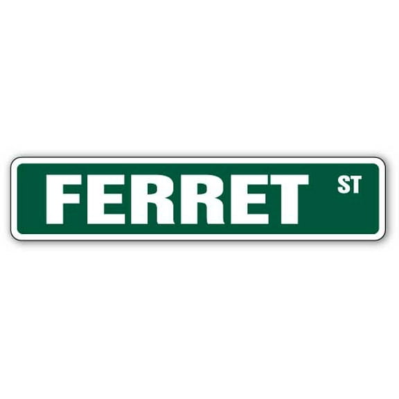 SignMission A-18-SS-Ferret 4 x 18 in. Ferret Aluminum Street Sign