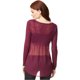 thumbnail image 2 of Aeropostale Sheer Ls Baby Doll Blusa para Mujer, Púrpura, Small Aeropostale Picardias, 2 of 2