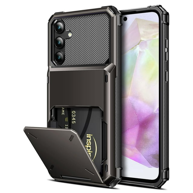 Funda tipo cartera con 5 tarjeteros para Samsung Galaxy A35 de COOYA