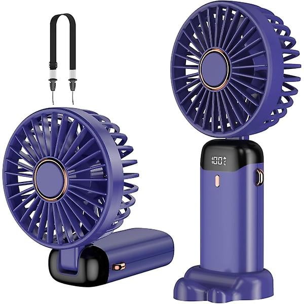 Handheld Fan, Mini Portable Fan USB Rechargeable, Suitable for Office, Home, School, Purple