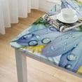 thumbnail image 4 of nygtbtfer Square Floral Fitted Polyester Tablecloths, Elastic Edge Decorative Tablecloth, Dust &amp; Wrinkle Proof Fabric Table Clothes, For Indoor Outdoor Party Table Cloth white, 4 of 7