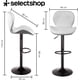 thumbnail image 2 of SELECTSHOP Set De 4 Bancos De Cocina Mostrador Barra Silla Taburete Comedor Respaldo Alto Altura Regulable y Función Giratoria 360° (4 Piezas Blanco), 2 of 9