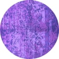 thumbnail image 1 of Ahgly Company Indoor Round Oriental Purple Industrial Area Rugs, 4' Round, 1 of 4