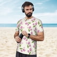 thumbnail image 4 of Wukai Tulips Flowers Print Men's Short-Sleeved Mesh T-Shirt,Quick-Dry Short Sleeve Workout T-Shirt-Large, 4 of 8