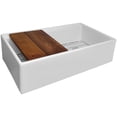 thumbnail image 6 of Whitehaus WHLW3619 Fireclay 36" Farmhouse Single Basin Fireclay Kitchen Sink - White, 6 of 6