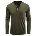 thumbnail image 5 of Frontwalk Mens Long Sleeve Comfy T Shirts Button Henley Crew Neck Pullover T Shirts Tops Slim Solid Color T-shirt with Pocket, 5 of 6