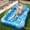 Blue, variant on Inflatable Tanning Pool Lounger Float with Sprinkler, 81" x 53" Pool Floats Adult with Pillow, all in one Suntan Tub Raft Floatie with Drink Holder Sunbathing Water Lounge (Clear Blue)