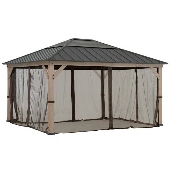 Sunjoy Moustiquaire pour Gazebos de 13 pi x 15 pi