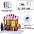 thumbnail image 5 of BinKFF Christmas Village Scene with LED Lights, Battery Operated Resin House Gift for Christmas Home Indoor Decorations,Santa Claus and Winter Wonderland Cottage, 5 of 7