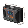 thumbnail image 3 of Amdohai 80A Solar Power Controller PWM Battery Charging Controller 12V-48V Lithium Battery Solar Charge Controller with, 3 of 8