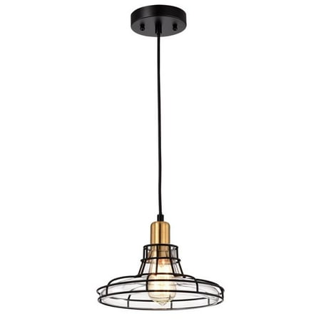 

Chloe Lighting CH2D804BB10-DP1 10 in. Gianna Transitional 1 Light Mini Pendant Ceiling Fixture Black & Burnished Brass
