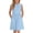 01 Blue, variant on Girls Summer Cute Collared Mini Dress with Pockets, Sleeveless Loose A-Line Swing Dresses for 4-15 Years