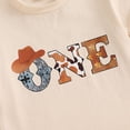 thumbnail image 6 of WOYY Boys First Birthday Cowboy Outfits Short Sleeve Top Shorts Set Baby Clothes, 6 of 7