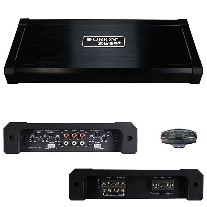 Orion Ztreet ZO6000.4 Car Amplifier, 3000 W RMS, 6000 W PMPO, 4 Channel
