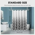 thumbnail image 2 of Grey and White Ombre Shower Curtain Grey Modern Shower Curtain with Hooks Light Gray Shower Curtains for Bathroom Geometric Pattern Waffle Weave Dark Dove Grey Water Repellent Washable 72x72 Inch, 2 of 6