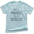 thumbnail image 1 of Kids All Panic No Disco Shirt, Youth Kids Boy Girl T-Shirt, Nervous Shirt, Introvert Shirt, Light Blue, Medium, 1 of 4