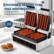 thumbnail image 2 of Yeshouse Parrilla comercial para paninis, sandwichera eléctrica de 1800W, placa esmaltada 23x23 cm, prensa doble de acero inoxidable con control de temperatura y asa, 2 of 8